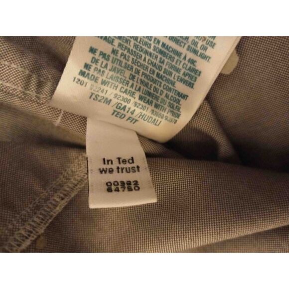 Ted Baker London Gray w/ Purple Checkered inner-Button down Long Sleeve-Size 6 - Picture 6 of 6